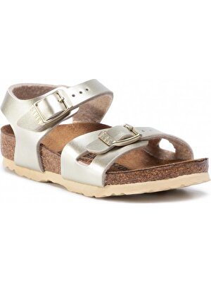 Birkenstock 1014829 - Electrıc Metallıc Gold Rio Kids Bf Çocuk Terlik