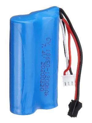 LG 7.4V 18650 Li-On 1300 Mah Lg Pilli Siyah Soketli Oyuncak Bataryası