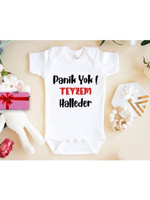 Limon Panik Yok Teyzem Halleder Baskılı Bebek Body Zıbın
