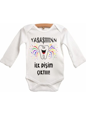 Limon Yaşasın Ilk Dişim Çıktı Baskılı Bebek Zıbın Body