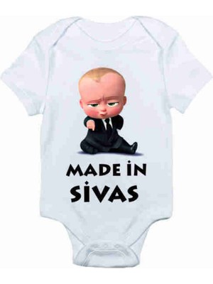 Limon Unisex Bebek Beyaz Made In Sivas Baskılı Body Zıbın