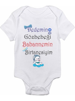 Limon Dedemin Gözbebeği Babannemin Birtanesiyim Baskılı Bebek Body Zıbın