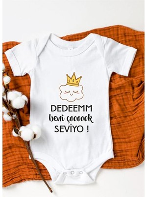 Limon Dedem Beni Çok Seviyor Baskılı Bebek Body Zıbın