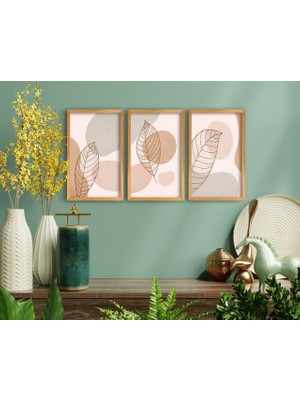 Bk Gift Dekoratif 3’lü Retro Ahşap Tablo-12