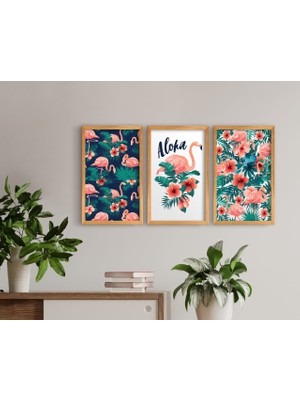 Bk Gift Dekoratif 3’lü Retro Ahşap Tablo-3