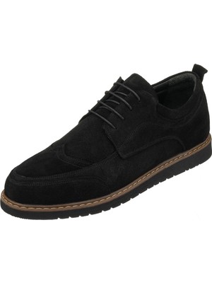 Costo Shoes 45 - 46 - 47 - 48 - 49 - 50 AB1386 Siyah Süet  Çift Katlı Termo Taban Büyük Numara Dana Derisi Rahat Geniş Kalıp Üst Kalite Erkek Spor Ayakkabı