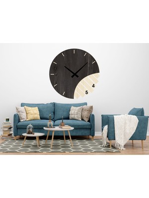 Deko Gonya   Modern Dekoratif Ahşap Duvar Saati