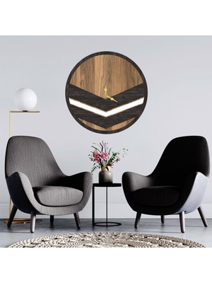 Deko Gonya Dekoratif Ahşap Duvar Saati