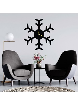 Deko Gonya Altıgen Temalı  Ahşap Duvar Saati