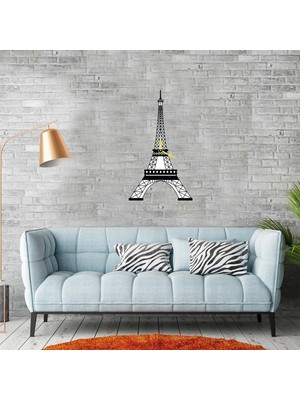 Deko Gonya Eyfel Kulesi  Dekoratif Ahşap Duvar Saati