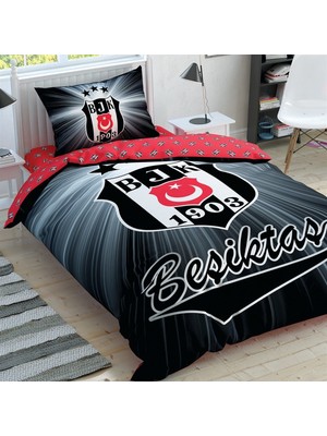 Taç Lisanslı Genç Beşiktaş Glow Tek Kişilik Nevresim Takımı