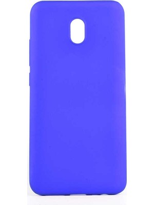 noktaks - Xiaomi Redmi 8A - Kılıf Mat Soft Premier Silikon Kapak - Saks Mavi - T10355