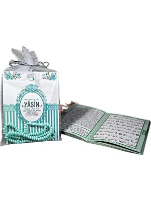 Medrese Yayınları 25'li Yasin Çanta Boy Tül Keseli Tesbihli 80 Sayfa Yeşil Renk Mevlid Hediyelikleri