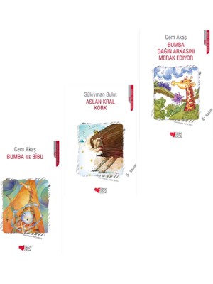 Bumba Ile Bibu - Aslan Kral Kork - Bumba Dağın Arkasını Merak Ediyor (3 Kitap) - Cem Akaş - Süleyman Bulut