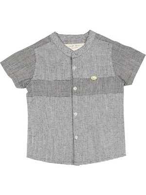 Nanica N120132-ANT Hakim Yaka Çizgili Kısa Kol -Antrasit