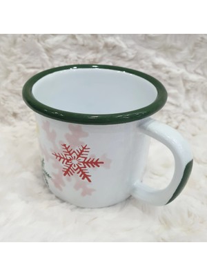 Luyano Emaye Yeşil Yılbaşı Kupa Kar Taneli