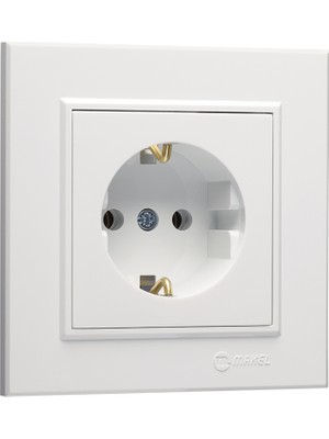Makel Karea Beyaz Topraklı Priz