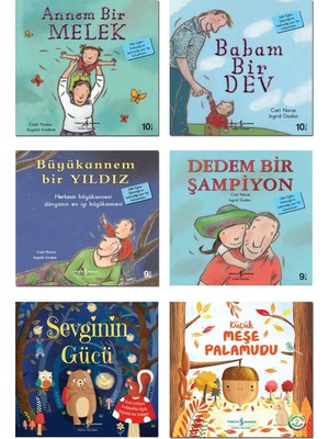 Sevginin Gücü + Küçük Meşe Palamudu + Annem Bir Melek + Babam Bir Dev + Büyükannem Bir Yıldız + Dedem Bir Şampiyon (Carl Norac) / 6 Kitap Çocuk Masal Kitabı Seti