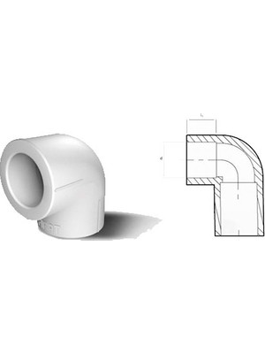 Fırat 90X20 Kapalı Dirsek Pprc