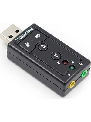 Wozlo 7.1 USB Ses Kartı Harici USB Sound Kart Virtual 3D Çevirici