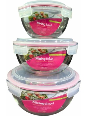 Glasslock 3'lü Yuvarlak Çok Amaçlı Cam Saklama Kabı