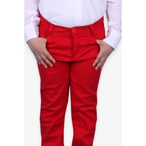 Erkek Çocuk Gabardin Pantolon Kırmızı (5-14 Yaş)