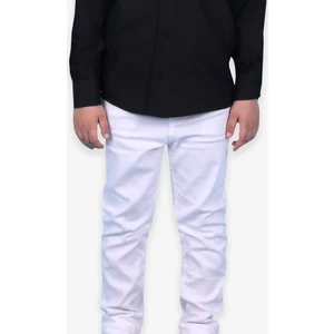 Erkek Çocuk Gabardin Pantolon Beyaz (5-12 Yaş)