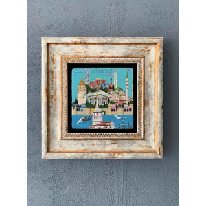 Oscar Stone Decor Çerçeveli Taş Duvar Dekoru 20 x 20 cm CDD-40-1300