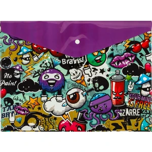 Çıtçıtlı Dosya A4 Grafiti Desenli