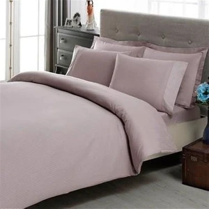 Premium Basic Stripe Lila Çift Kişilik Nevresim Takımı
