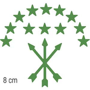 Anahtarlık Sepeti Adige Bayrak Folyo Etiket Yeşil 8 cm