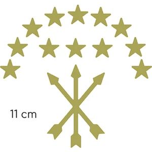 Anahtarlık Sepeti Adige Bayrak Folyo Etiket Altın Yaldız 11 cm