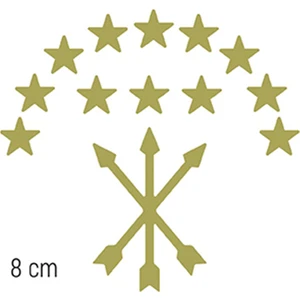 Anahtarlık Sepeti Adige Bayrak Folyo Etiket Altın Yaldız 8 cm