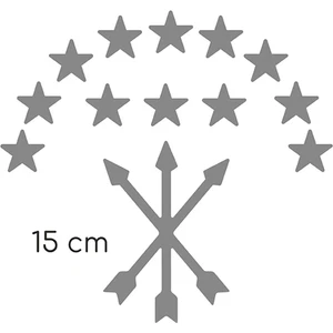 Anahtarlık Sepeti Adige Bayrak Folyo Etiket Gümüş Yaldız 15 cm