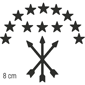 Anahtarlık Sepeti Adige Bayrak Folyo Etiket Siyah 8 cm