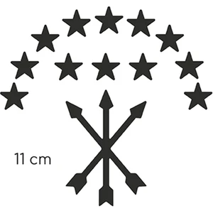 Anahtarlık Sepeti Adige Bayrak Folyo Etiket Siyah 11 cm