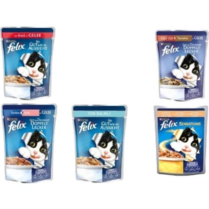 Pouch Karışık Kedi Konserve Maması 85 gr x 5 Adet