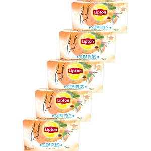 Slim Plus Kayısılı Bardak Poşet Çay 20 x 1.8g Beşli Set
