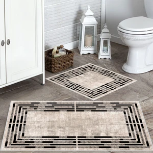 Thalia Home Talia Home Kaymaz Taban Yıkanabilir  2 Li 60X100 - 50X60 Banyo Halısı Paspas Klozet Takımı