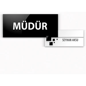 Kişiye Özel Müdür Duvar & Kapı Isimliği (Model 8)