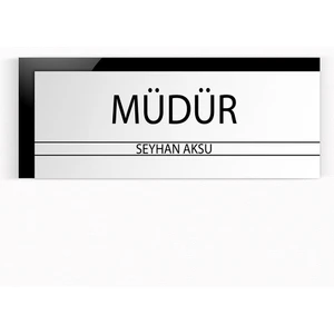 Kişiye Özel Müdür Duvar & Kapı Isimliği (Model 6)