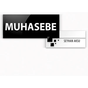 Kişiye Özel Muhasebe Duvar & Kapı Isimliği (Model 8)