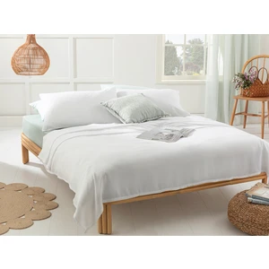 English Home Cool Stripe Soft Touch Tek Kişilik Pike Seti 150 x 220 cm Beyaz