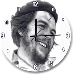 Cakatablo Devrimci Ernesto Che Guevara Çizim Portre Duvar Saati