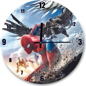 Cakatablo Spider Man Eve Dönüş Sahneler Duvar Saati
