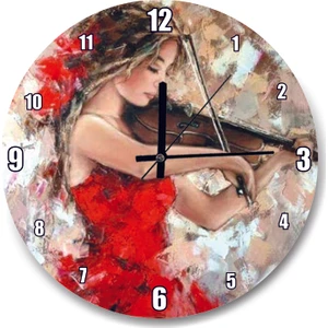 Cakatablo Kemancı Kadın Duvar Saati