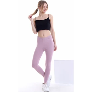 Self Clothing Kadın Lila Penye Kumaş Tayt Yüksek Bel SLF1290