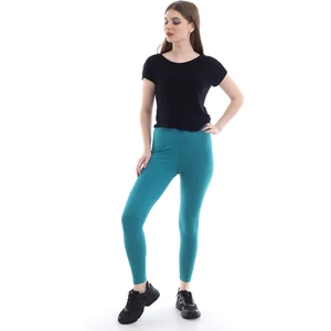 Self Clothing Kadın Petrol Penye Kumaş Tayt Yüksek Bel SLF1290