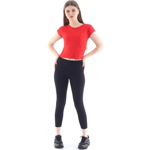 Self Clothing Kadın Siyah Penye Kumaş Tayt Yüksek Bel SLF1290
