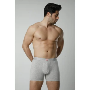 Hmd 300 Pamuklu Likralı Erkek Boxer Külot  - Gri